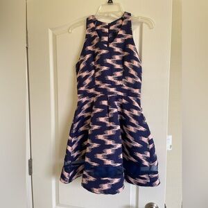 Stylish Pink and Navy Women's Dress